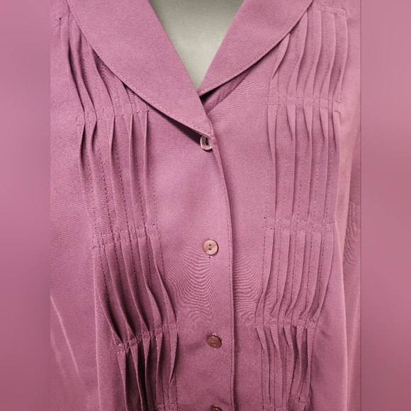 NWT Croft & Barrow XL Dark Purple Button down Dress Shirt - Picture 7 of 15